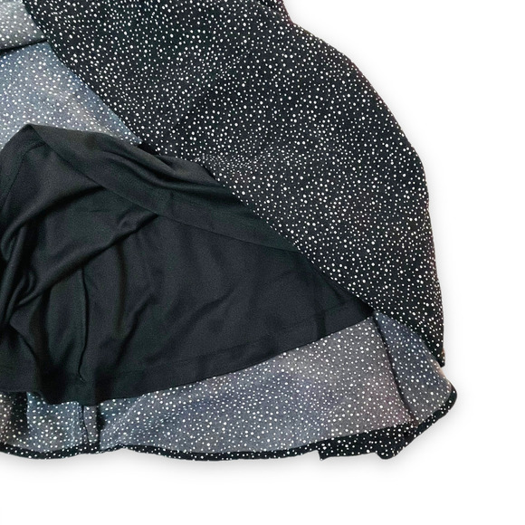 🍀 Paper Crane Women's Black White Polka Dot Halter Neck Fit & Flare Dress Size M - Picture 6 of 10